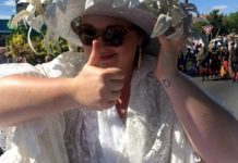 Coolest town covered with snowflakes