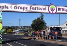 Apple and Grape arches up